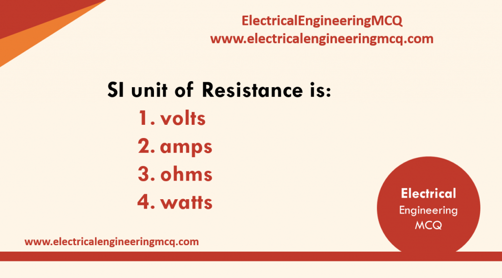 Electrical Engineering Units And Quantities MCQ [Questions With Answers ...