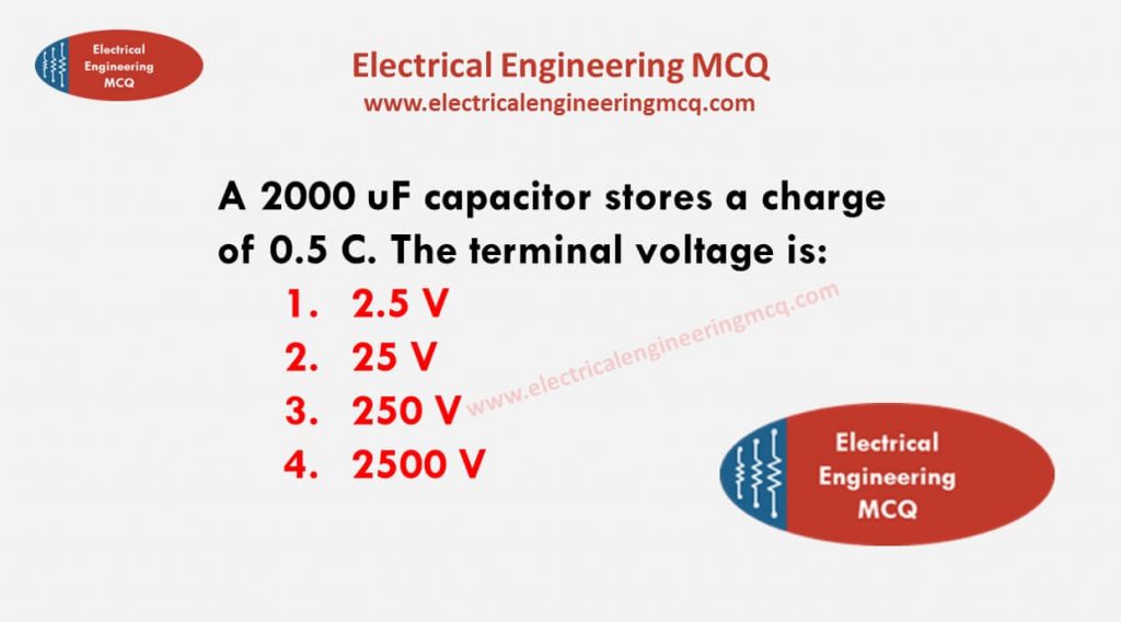 Capacitor MCQ [Questions with Answers] • Electrical Engineering MCQ