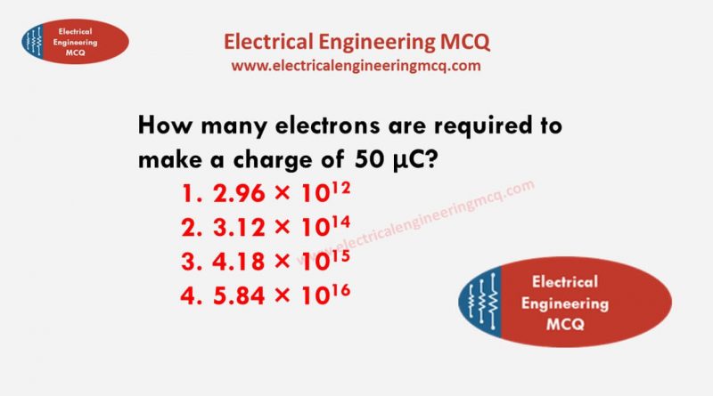 How many electrons are required to make a charge of 50