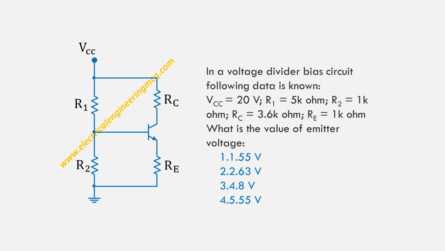 transistor biasing calculator