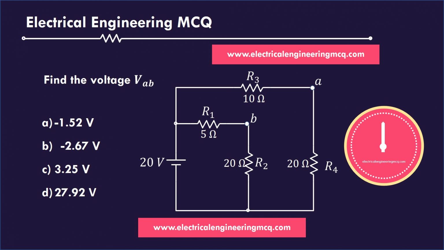 Electrical Engineering Circuit MCQ 31478a6 • Electrical Engineering MCQ